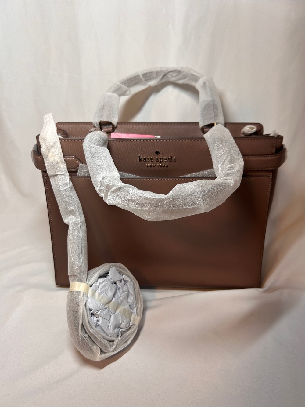 Kate Spade Staci Large Satchel Dusky Iris Leather Bag NWT - Picture 6 of 12